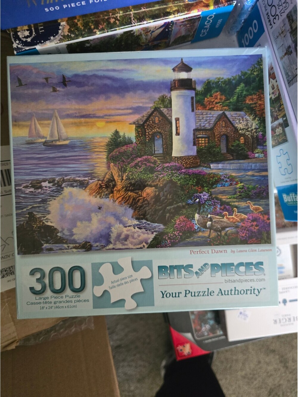 Bits and Pieces Perfect Dawn 300 Pc Jigsaw Puzzle Laura Glen Lawson Complete